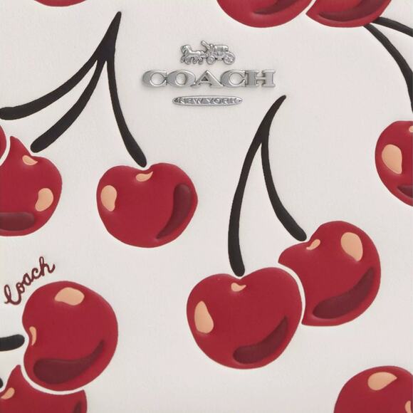 NWT 🍒 Corner Zip Wristlet With Cherry Print - Picture 5 of 13